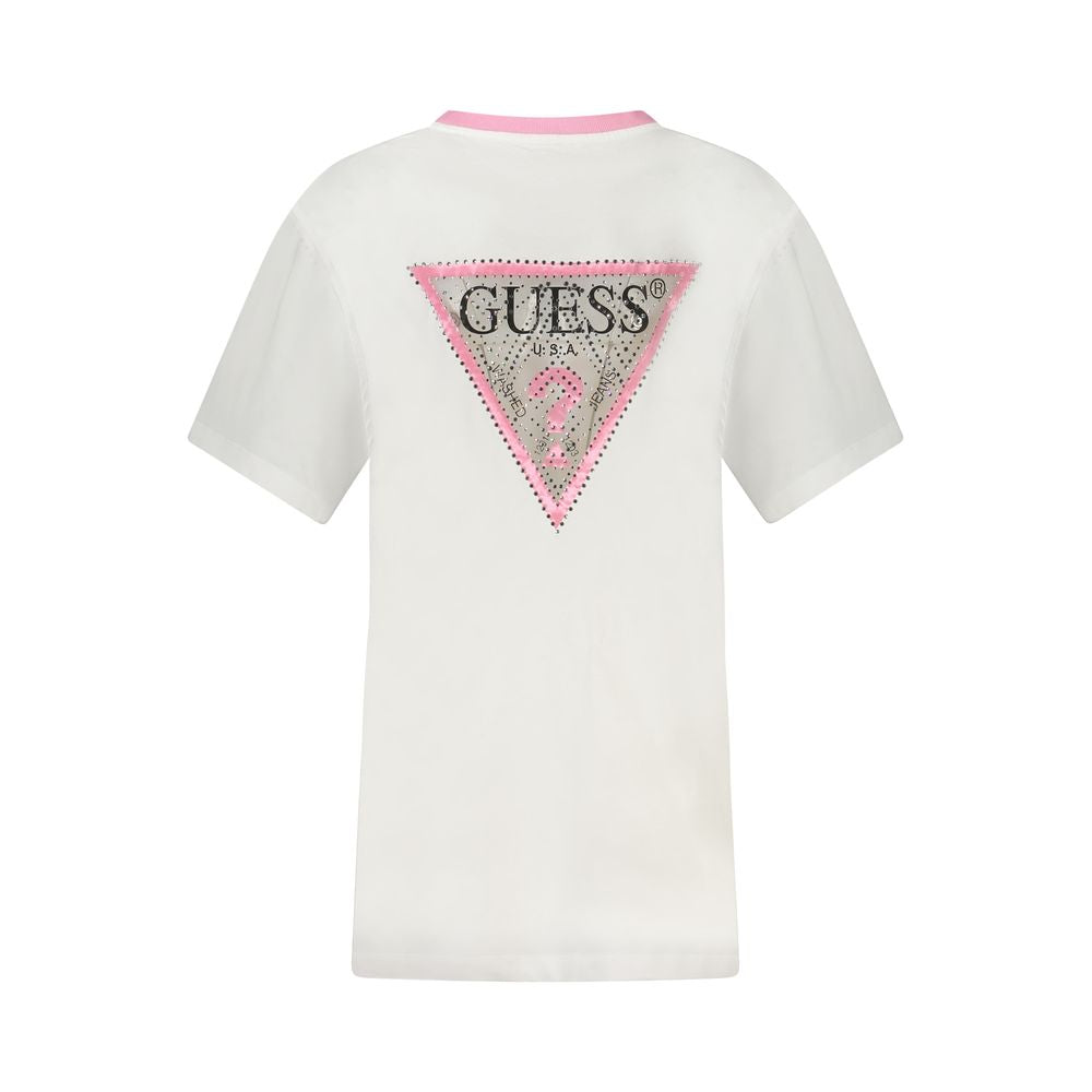 Guess Jeans White Cotton Women T-Shirt