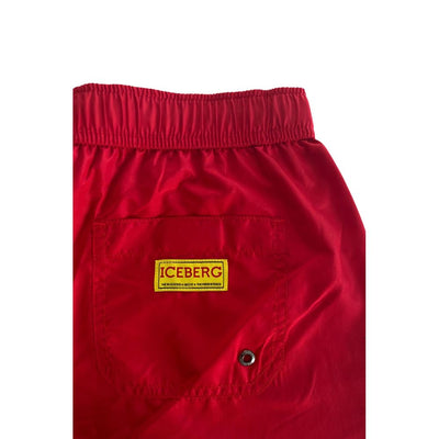 Iceberg Red Polyester Men Swim Short