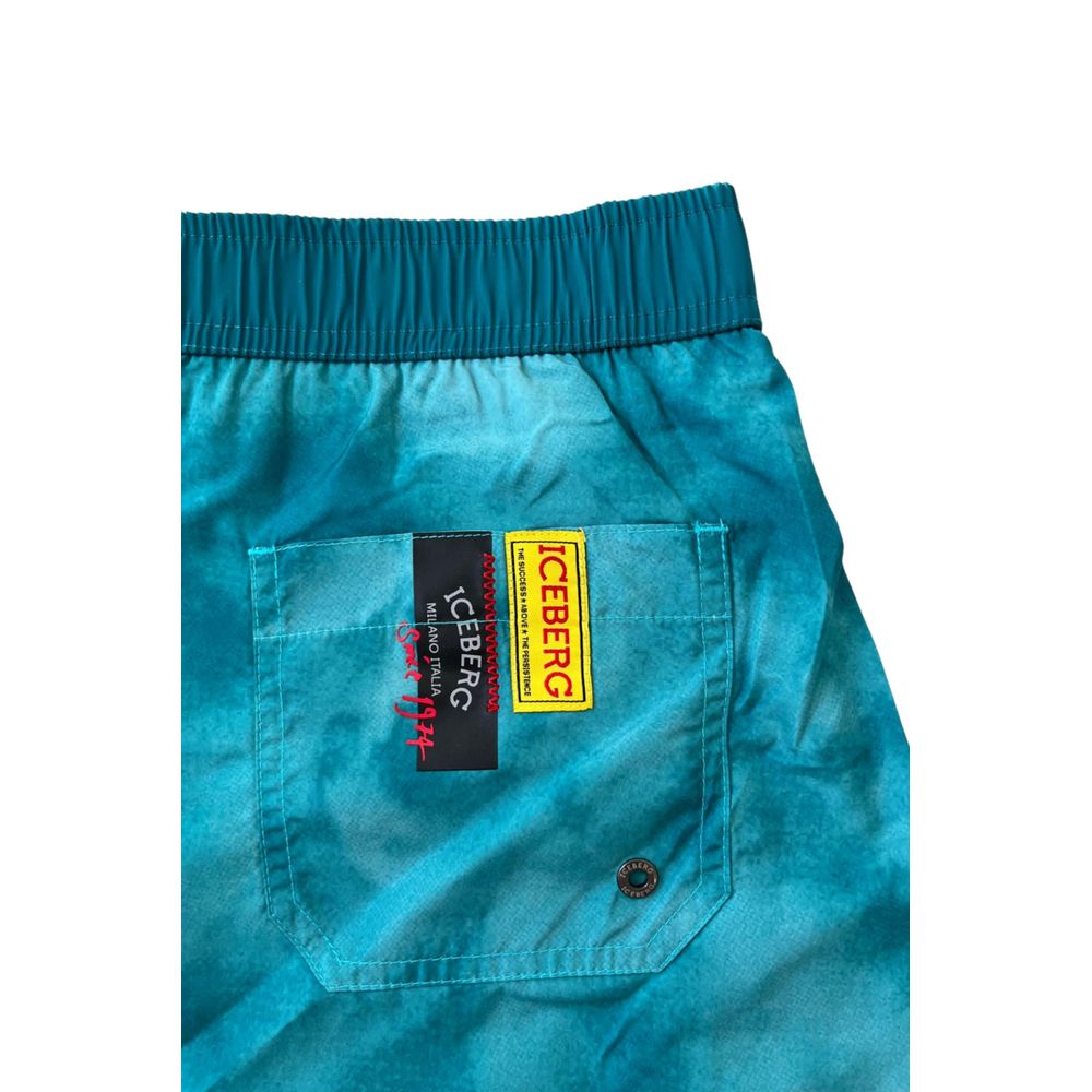 Iceberg Light Blue Polyester Men Swim Short