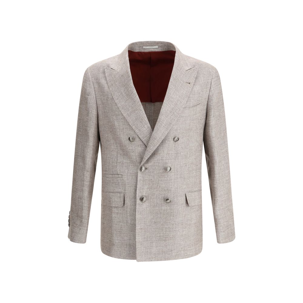 Brunello Cucinelli Light Brown Linen Blazer - BrandFit 88