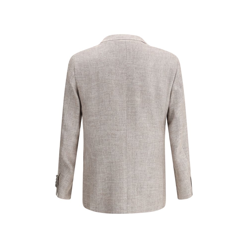 Brunello Cucinelli Light Brown Linen Blazer - BrandFit 88