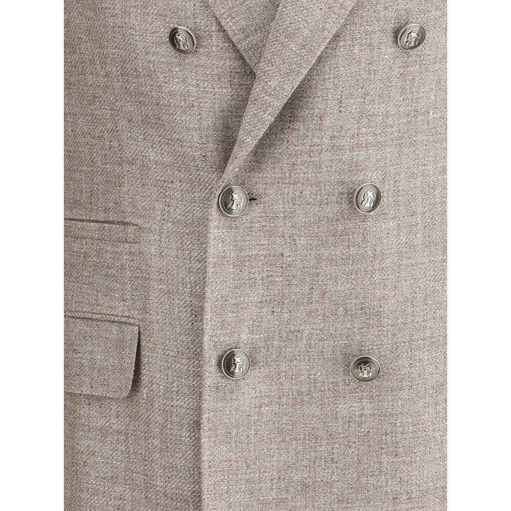 Brunello Cucinelli Light Brown Linen Blazer - BrandFit 88