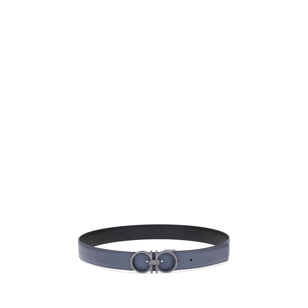 Ferragamo Blue Calf Leather Bos Taurus Regular Belt - BrandFit 88