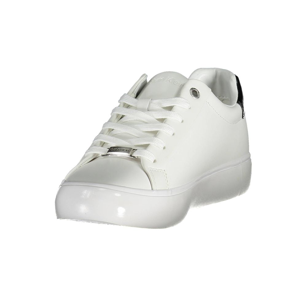 Calvin Klein Bianco Pelle Women Sneaker