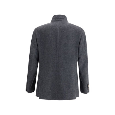 Brunello Cucinelli Gray Cashmere Coat
