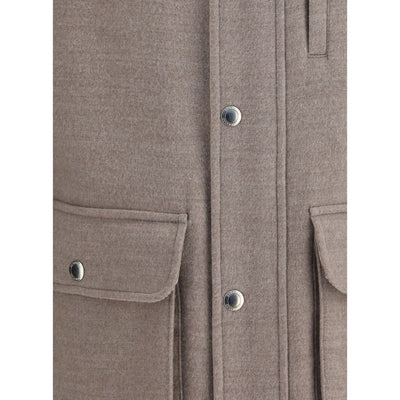 Brunello Cucinelli Beige Wool Coat