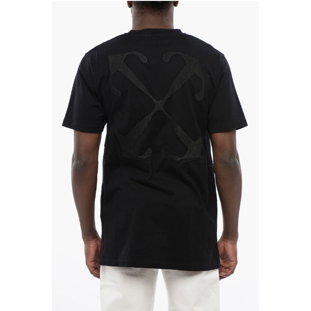 Off-White Black Cotton ARROW Crew-neck T-shirt - BrandFit 88
