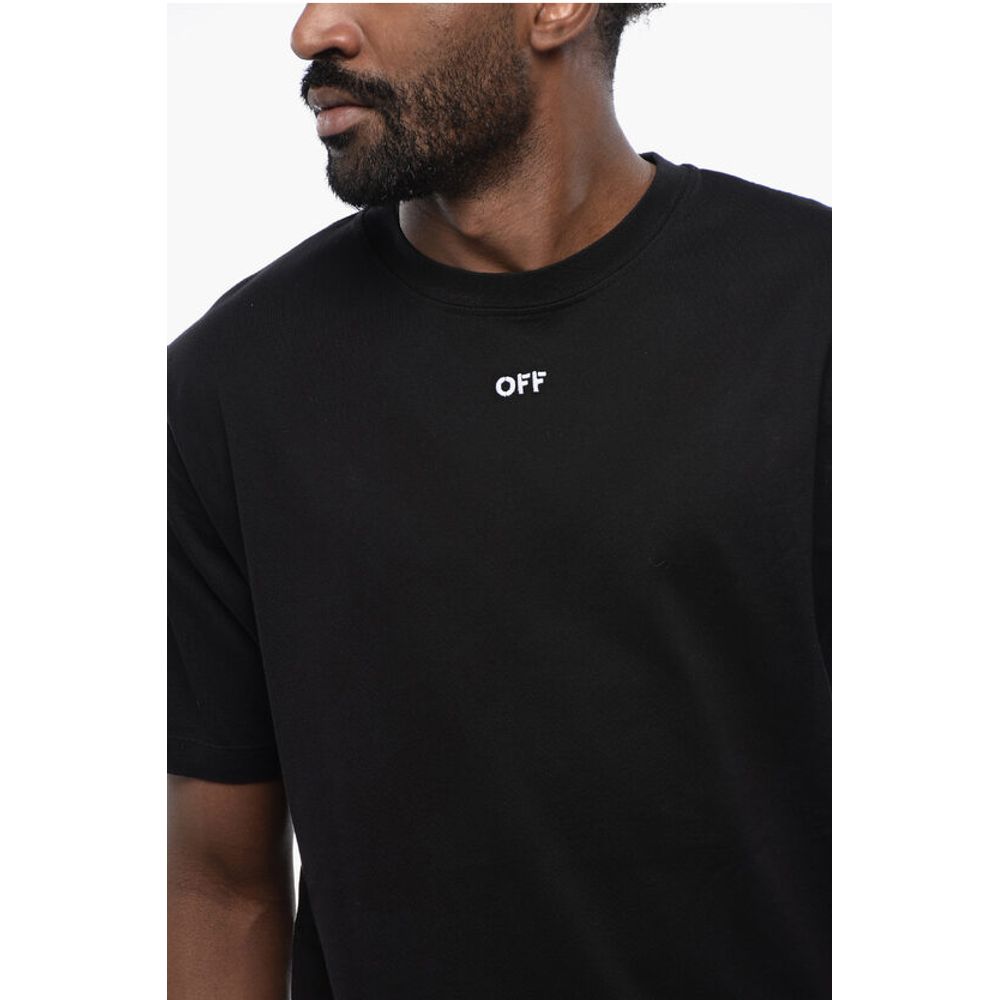 Off-White Black Cotton ARROW Crew-neck T-shirt - BrandFit 88