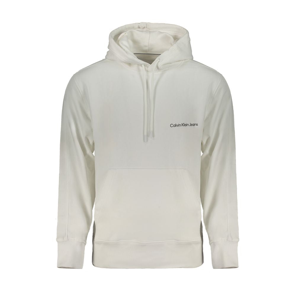 Calvin Klein White Cotton Men's Hooded Sweatshirt