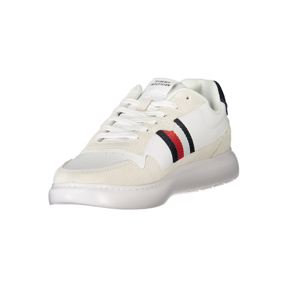 Tommy Hilfiger White Polyurethane Men Sneaker