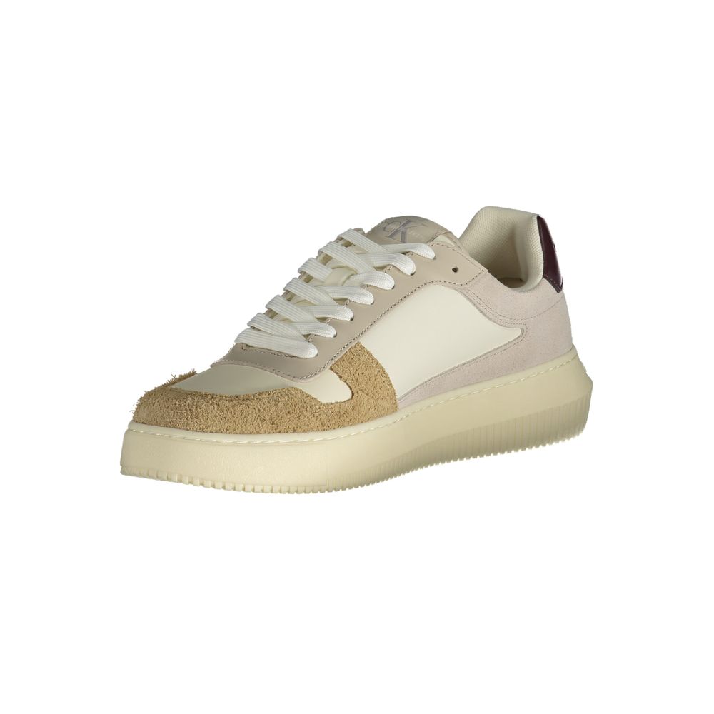 Calvin Klein Beige Polyurethane Men Sneaker