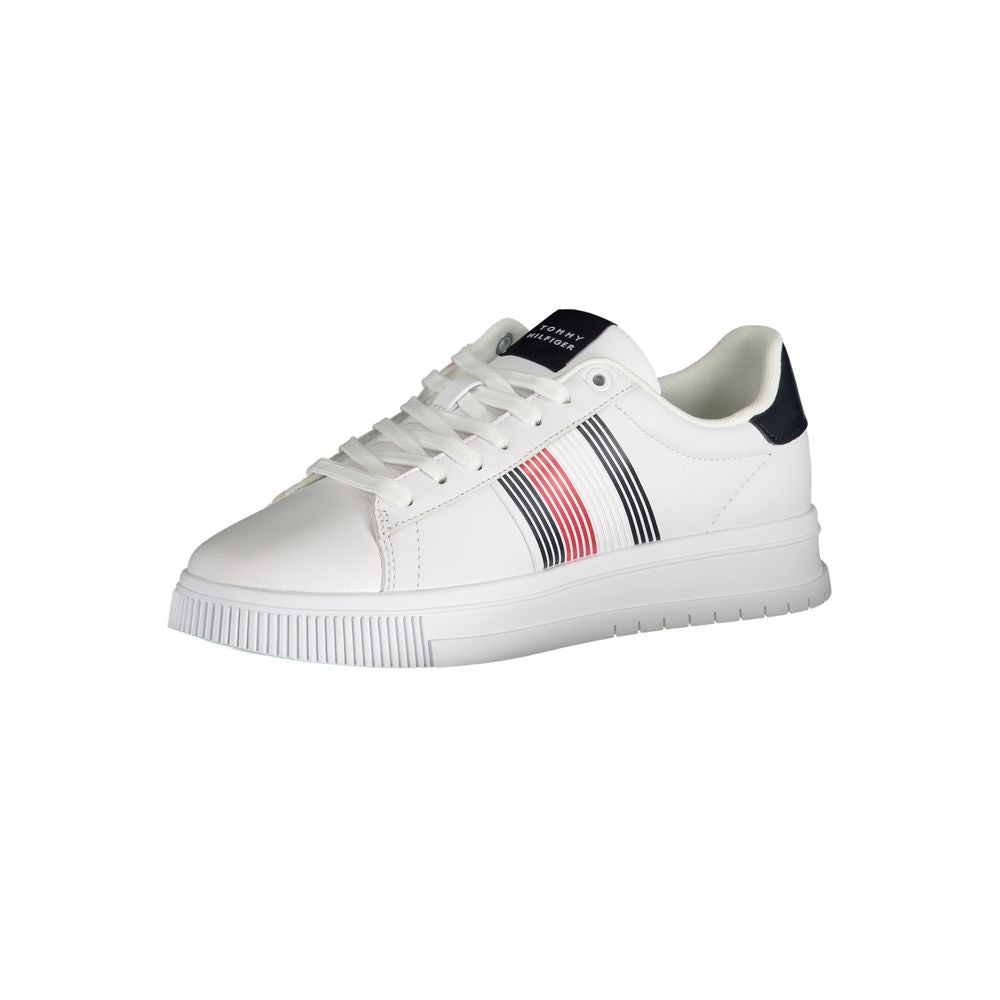 Tommy Hilfiger White Polyurethane Men Sneaker