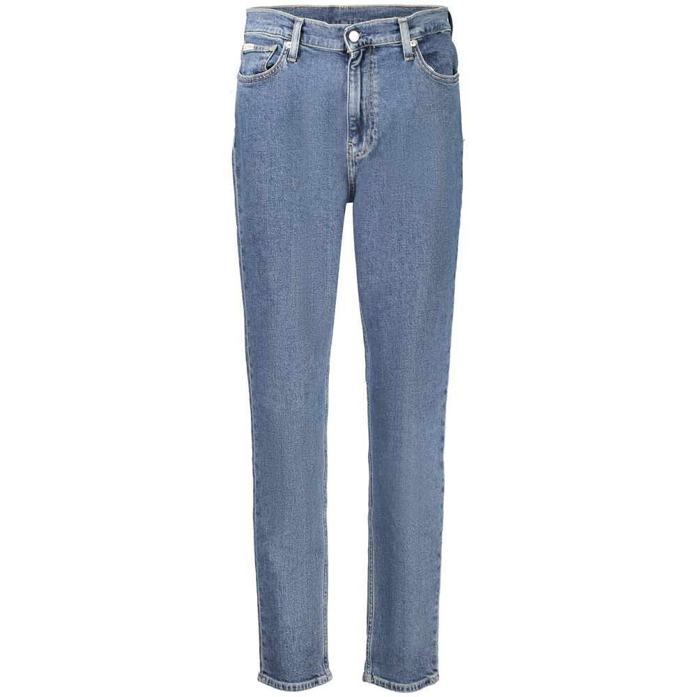 Calvin Klein Blue Cotton Women's Mom Jean