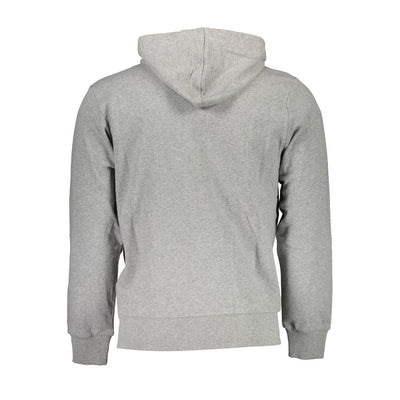 La Martina Gray Cotton Men Sweater with Hood