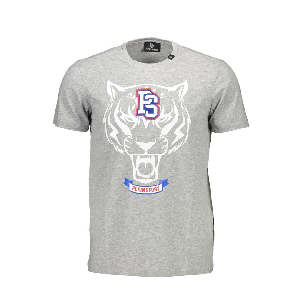 Plein Sport Gray Cotton Men T-Shirt - BrandFit 88