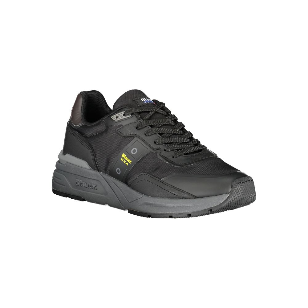 Blauer Black Polyurethane Men Sneaker