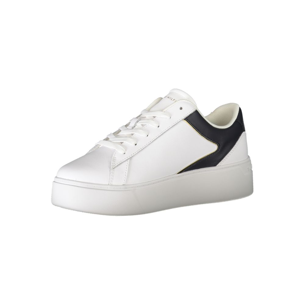 Tommy Hilfiger Bianco Polyurethane Women Sneaker
