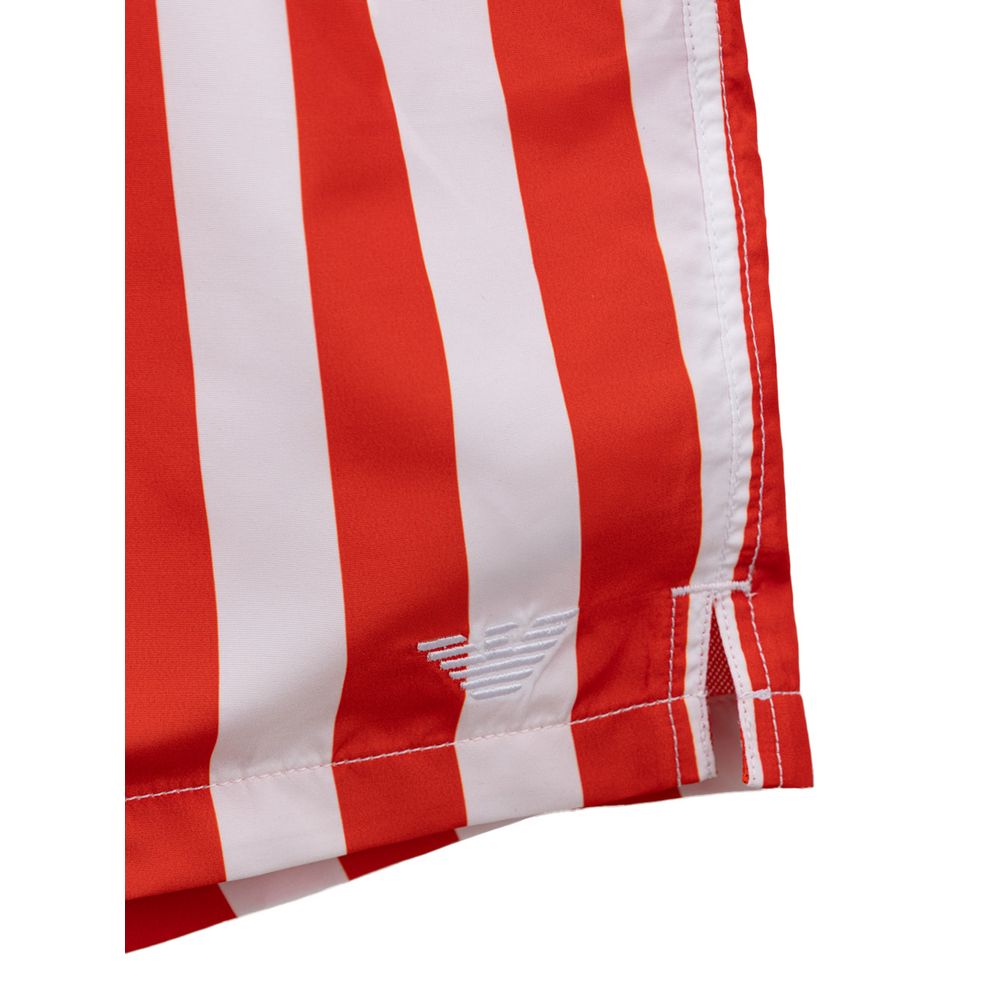 Emporio Armani Red Polyester Swim Shorts