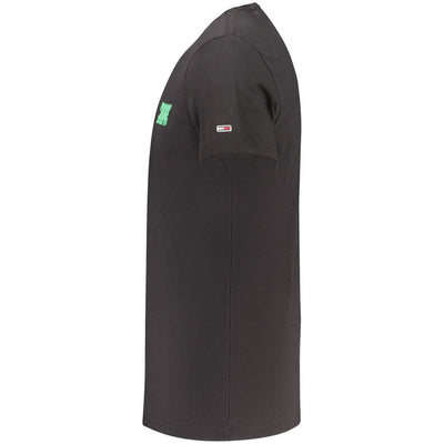 Tommy Hilfiger Black Cotton Men T-Shirt