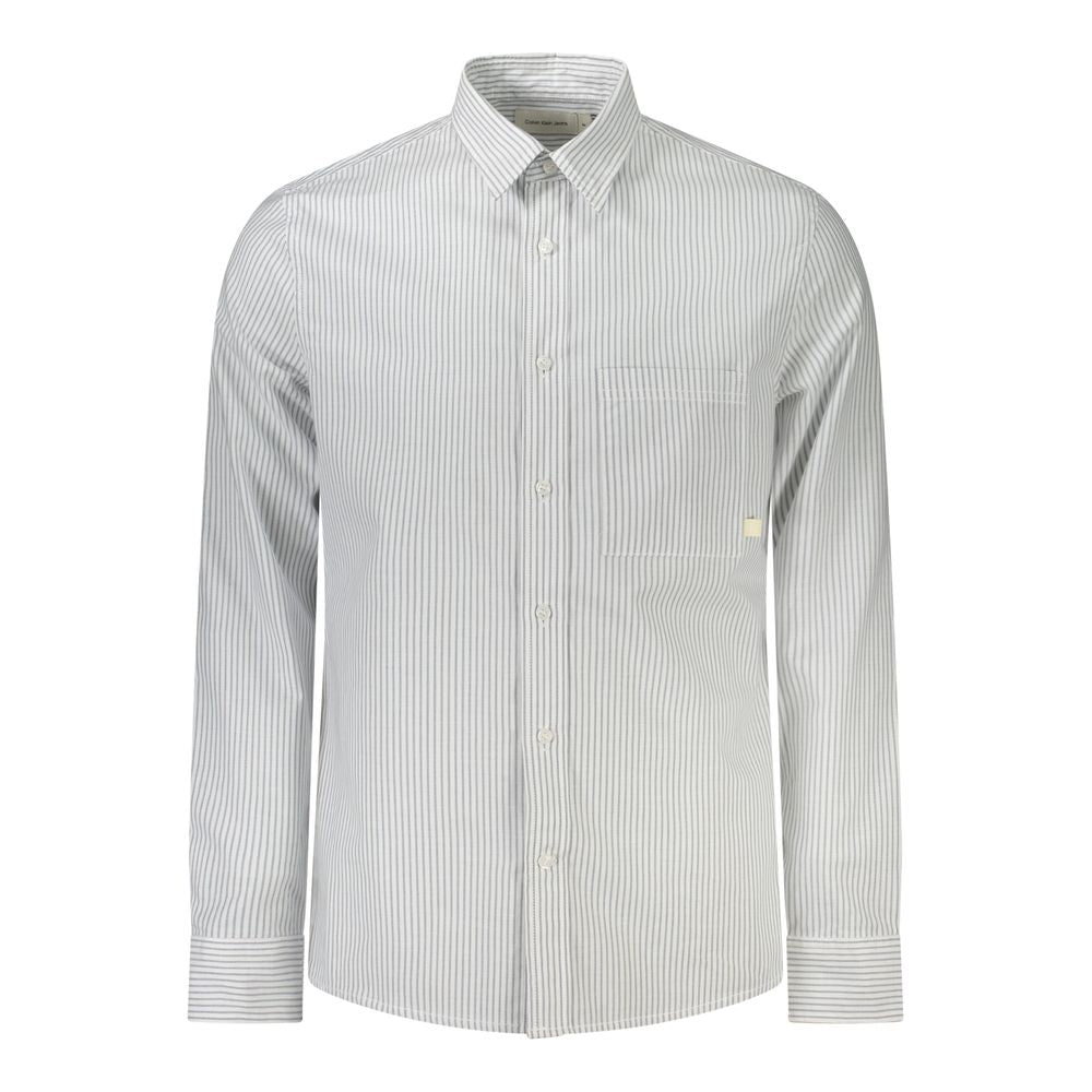Calvin Klein Bianco Cotton Men's Shirt