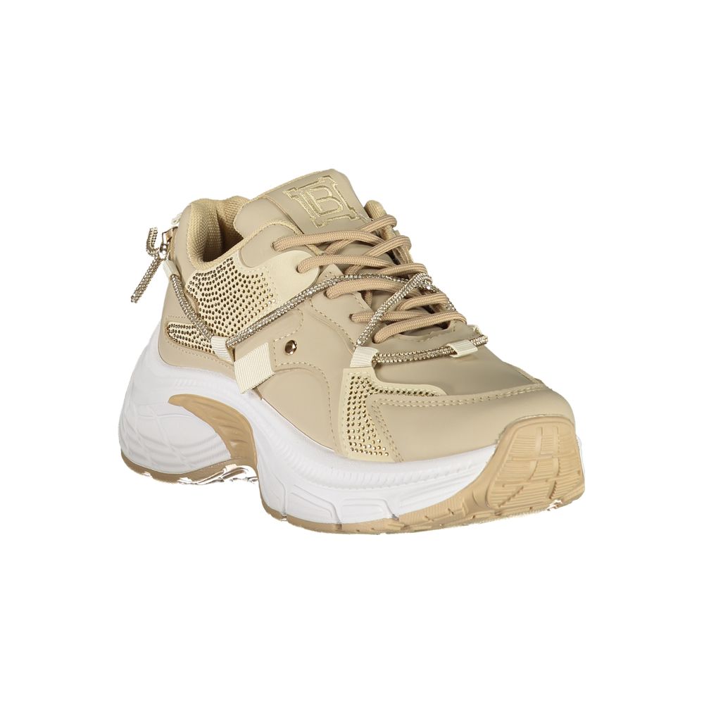 Laura Biagiotti Beige Polyester Women Sneaker