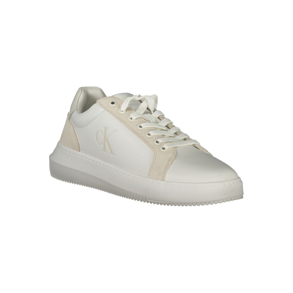 Calvin Klein White Polyurethane Men Sneaker