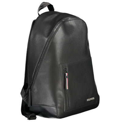 Tommy Hilfiger Black Polyurethane Men's Backpack
