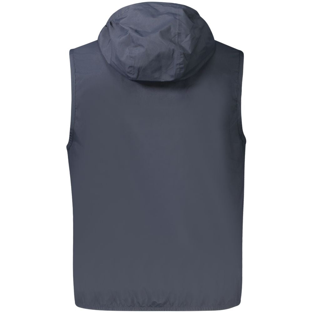 K-WAY Blue Polyester Men Sleeveless Jacket