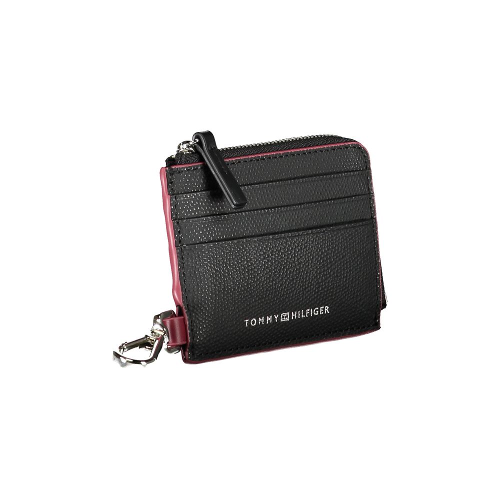 Tommy Hilfiger Black Leather Men Wallet Holder