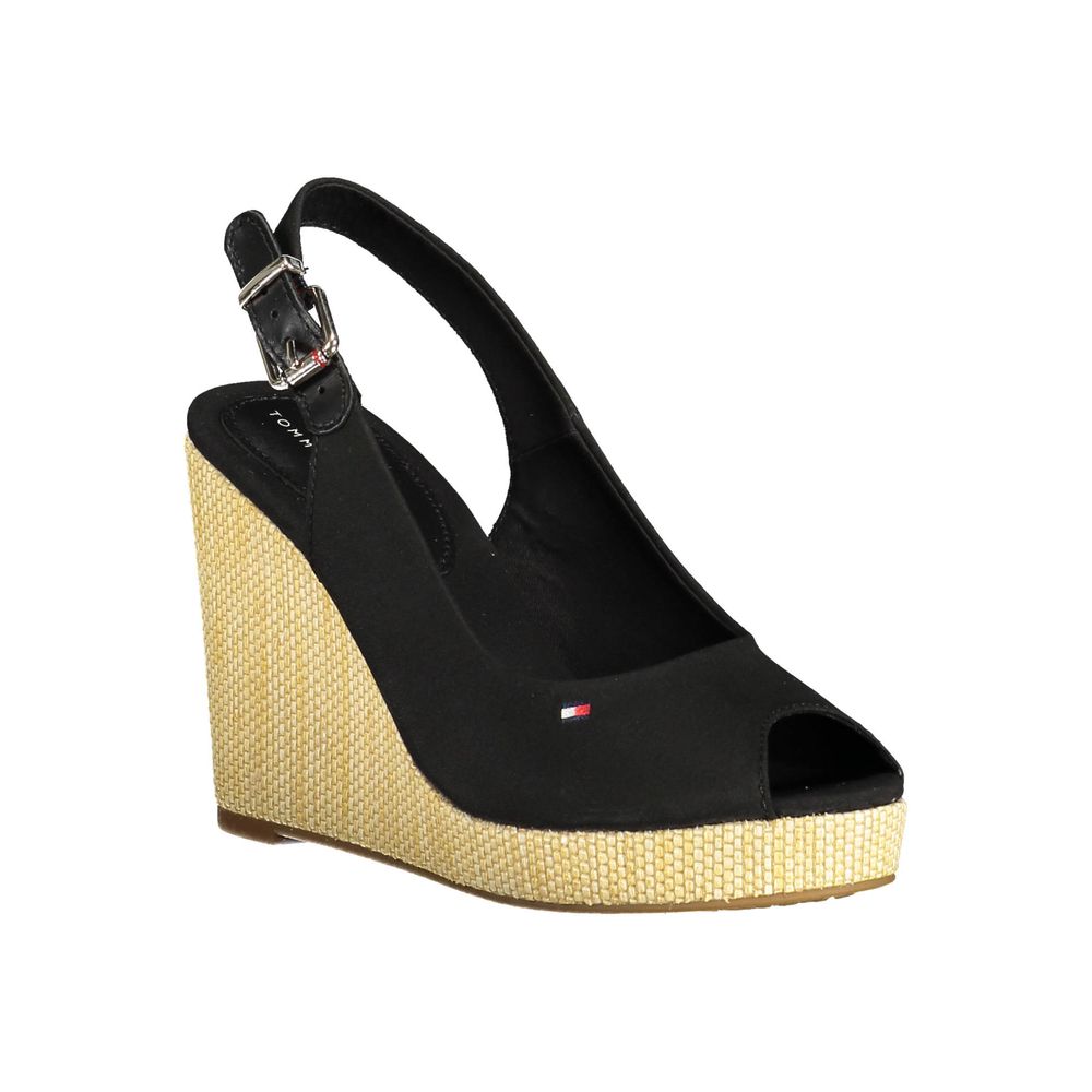 Tommy Hilfiger Black Polyester Women Sandal