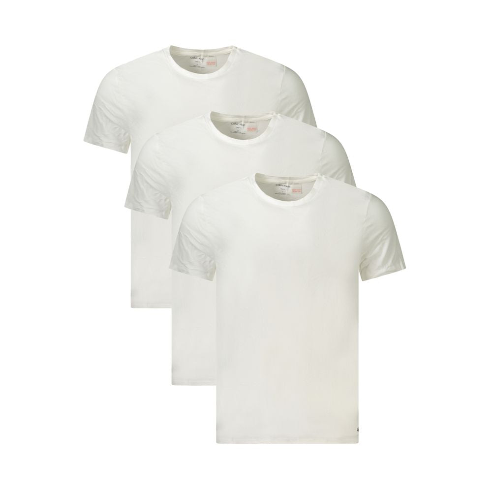 Calvin Klein White Cotton Men T-Shirt