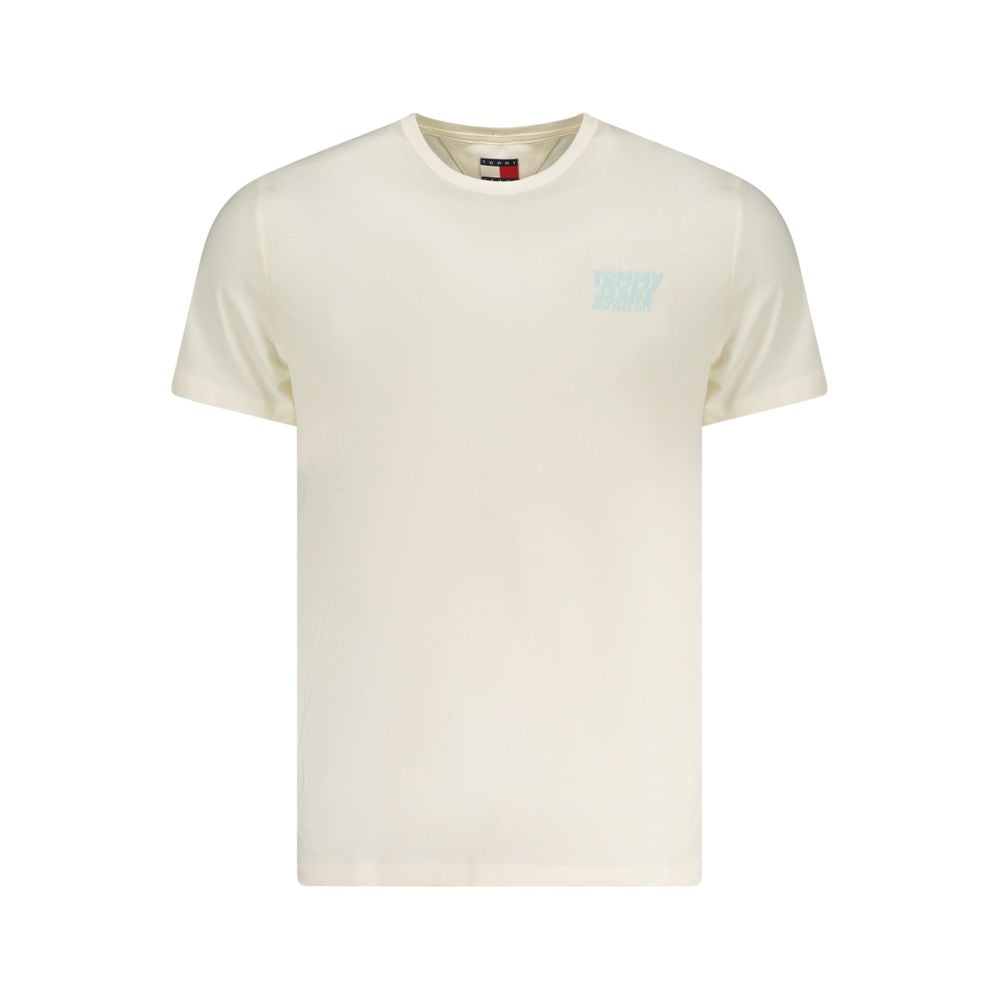 Tommy Hilfiger Beige Cotton Men T-Shirt