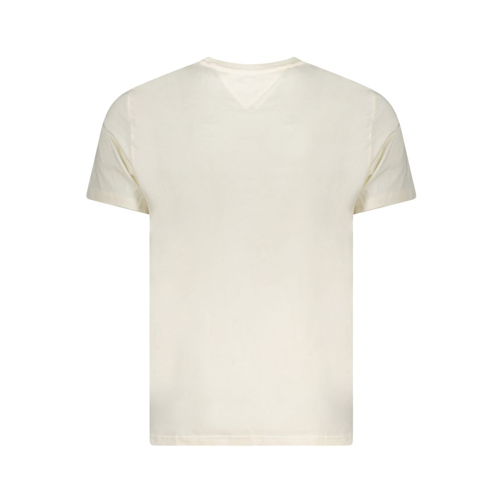 Tommy Hilfiger Beige Cotton Men T-Shirt