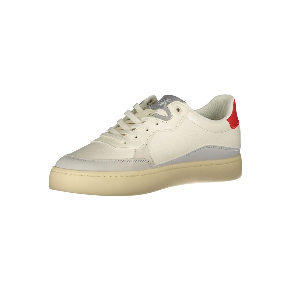 Calvin Klein White Polyurethane Men Sneaker