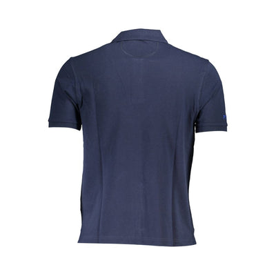 La Martina Blue Cotton Men Polo Shirt