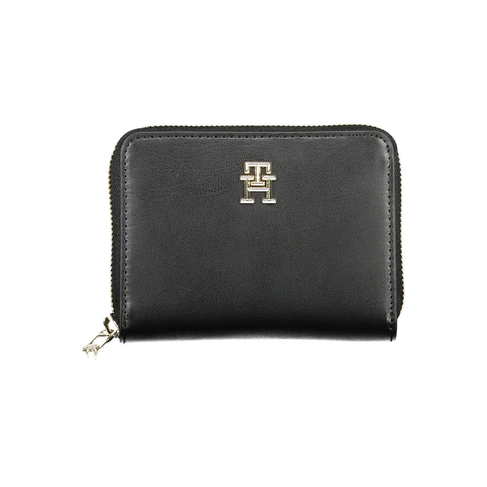 Tommy Hilfiger Black Polyurethane Women Wallet - BrandFit 88