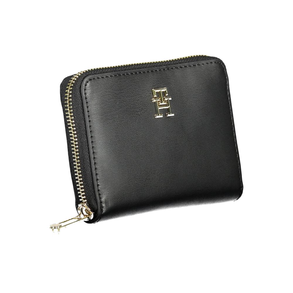 Tommy Hilfiger Black Polyurethane Women Wallet - BrandFit 88