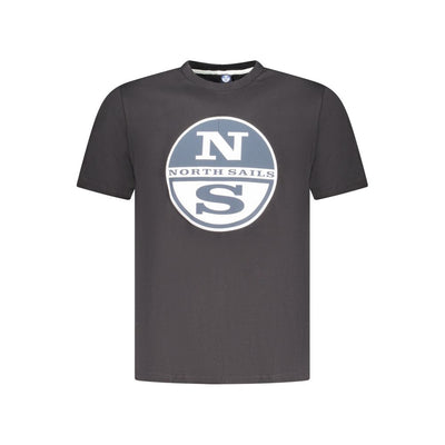 North Sails Black Cotton Men T-Shirt