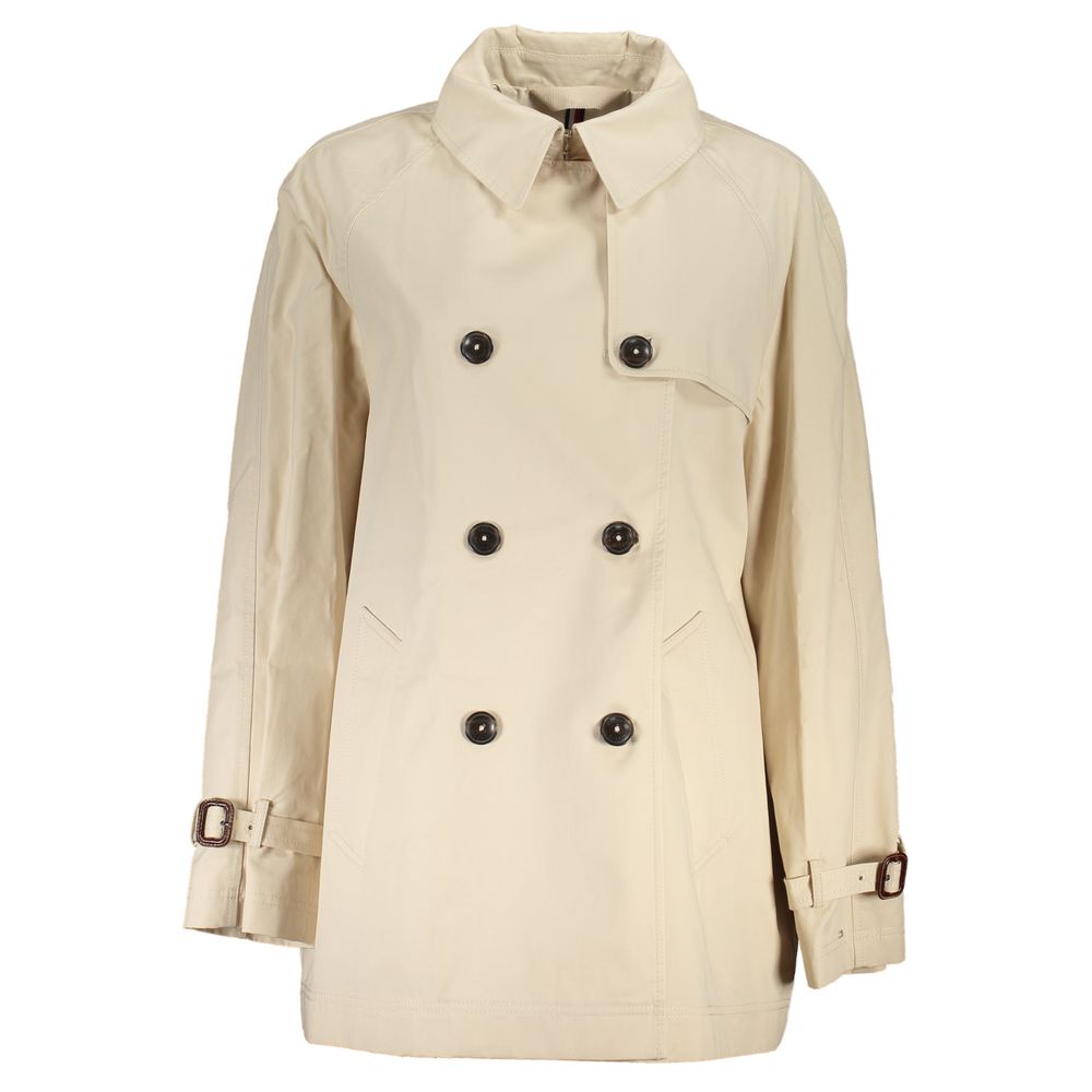 Tommy Hilfiger Beige Cotton Womens Trench Coat