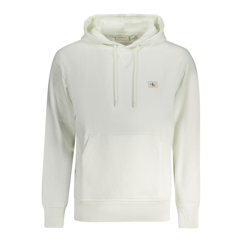 Calvin Klein White Cotton Men's Hooded Sweatshirt