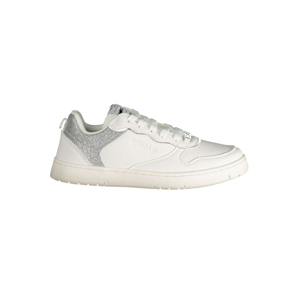 Gas White Polyester Women Sneaker