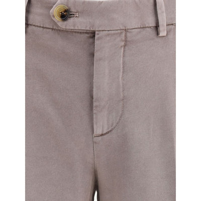 Brunello Cucinelli Gray Cotton Casual Pants