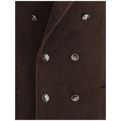 Brunello Cucinelli Brown Cotton Jackets And Coat