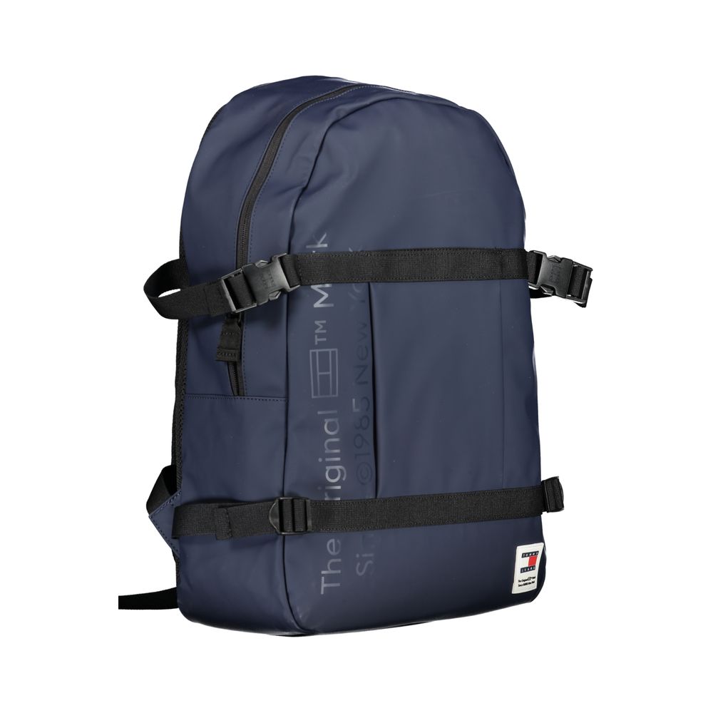 Tommy Hilfiger Blue Polyurethane Men Backpack