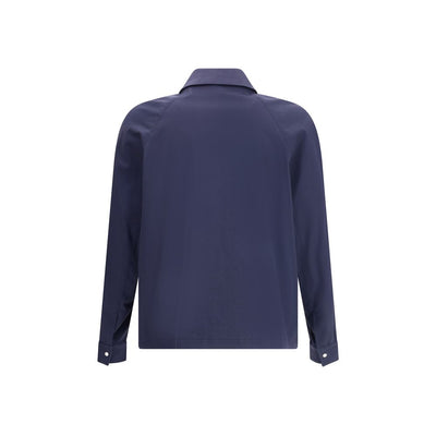 Fendi Blue Cotton Biker Jacket