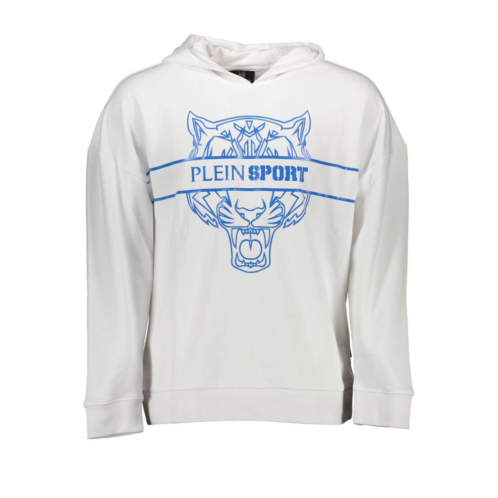 Plein Sport White Cotton Men's Hooded Sweatshirt - BrandFit 88