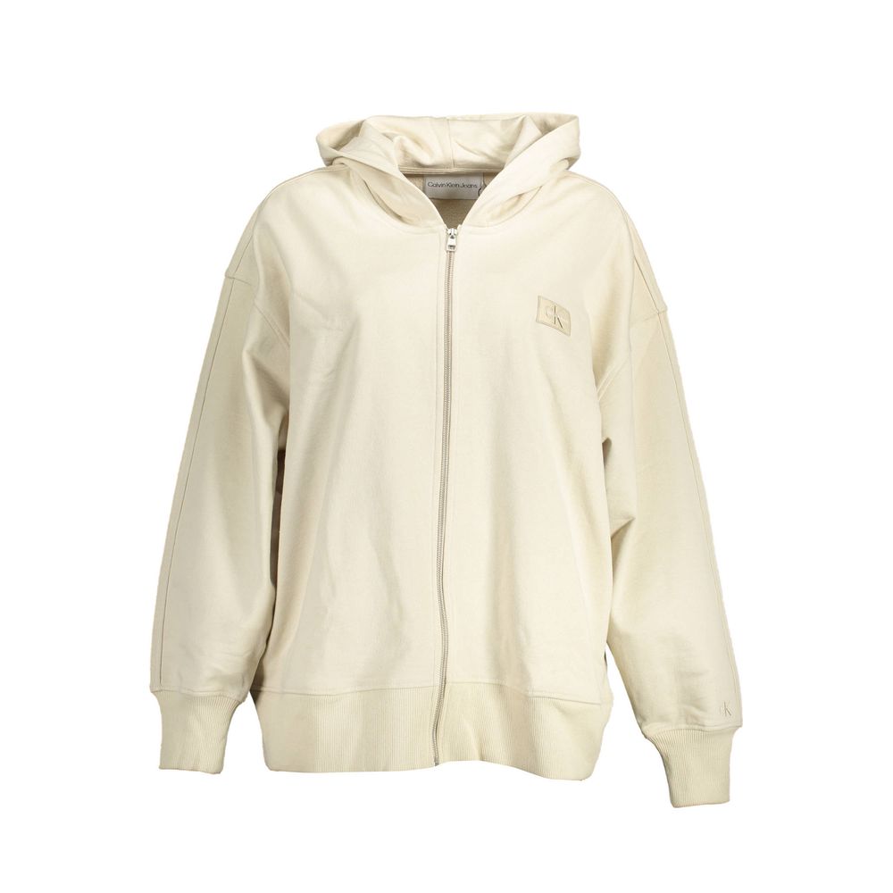 Calvin Klein Beige Cotton Women Sweatshirt