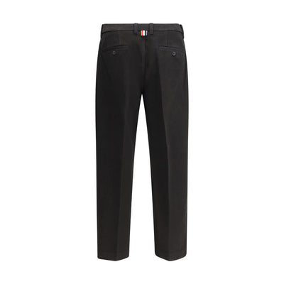Thom Browne Black Cotton Dress Pants