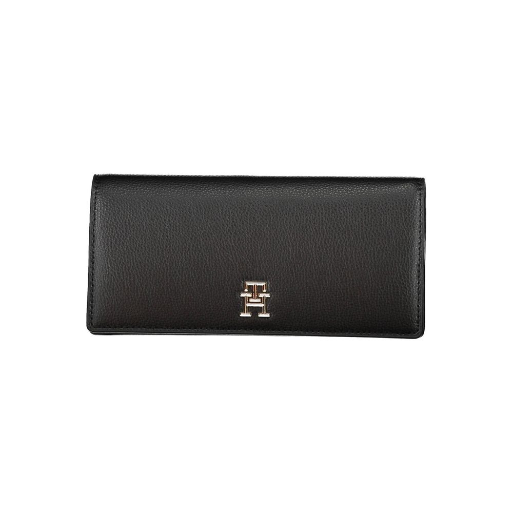 Tommy Hilfiger Black Polyurethane Women Wallet - BrandFit 88