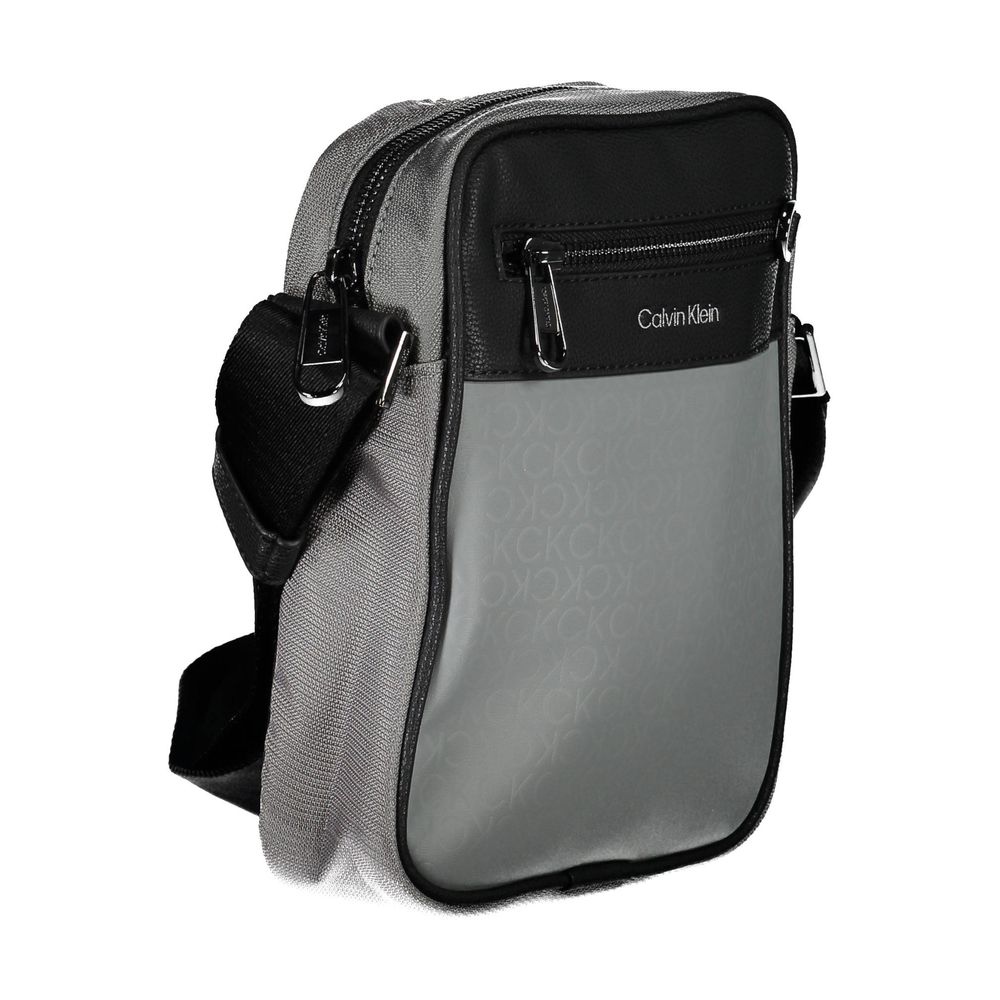 Calvin Klein Grigio Polyester Men Shoulder Bag